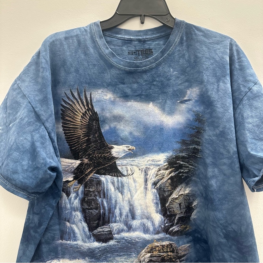 Y2K The Mountain Eagle Waterfall T-shirt Size 2XL